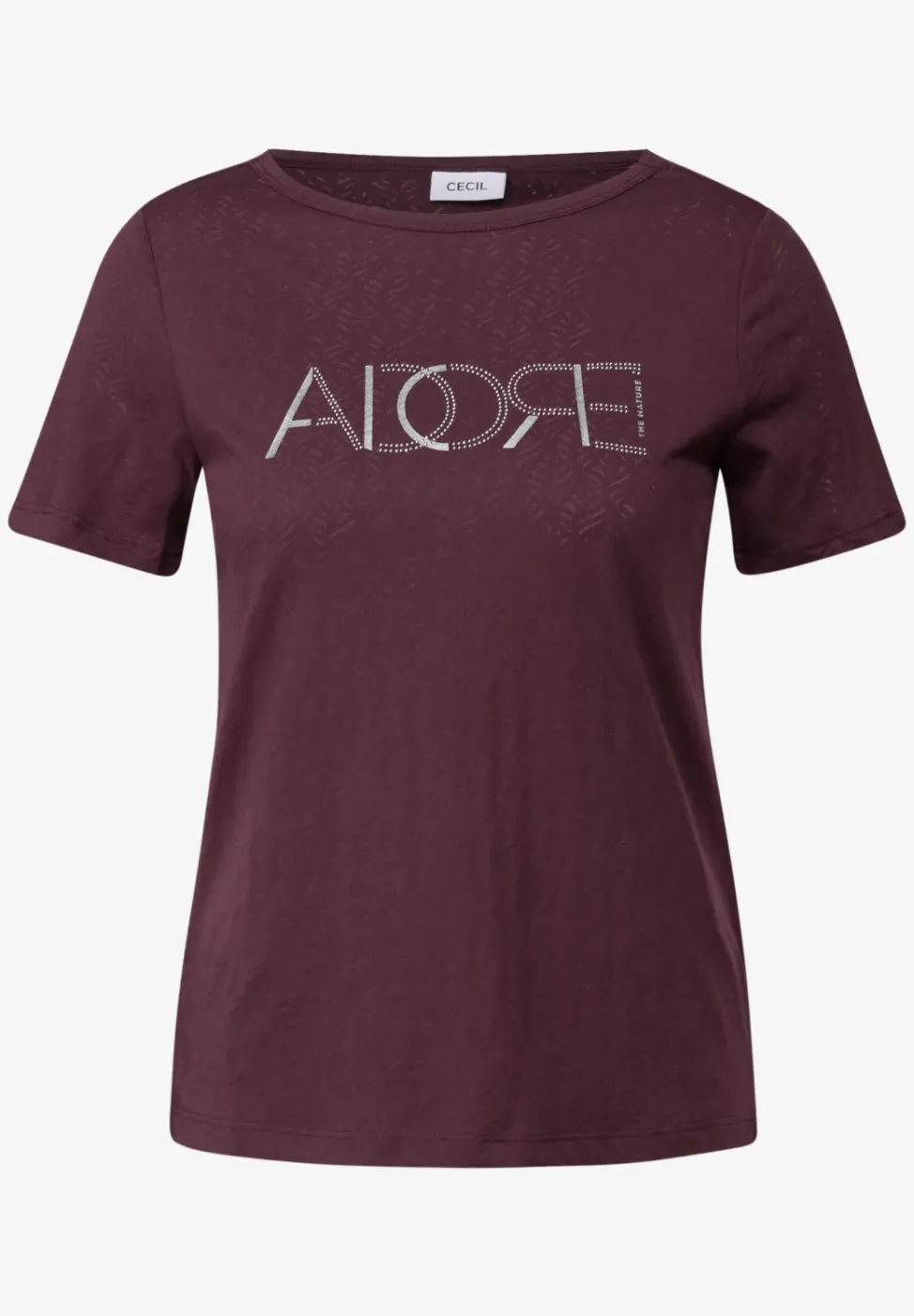 Ausbrenner-Shirt mit Wording
