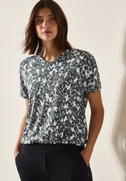 Ausbrenner T-Shirt mit Print