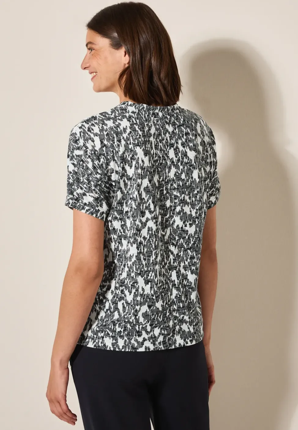Ausbrenner T-Shirt mit Print