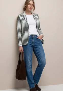 Basic Blazer mit Knöpfen und Streifen