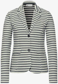 Basic Blazer mit Knöpfen und Streifen