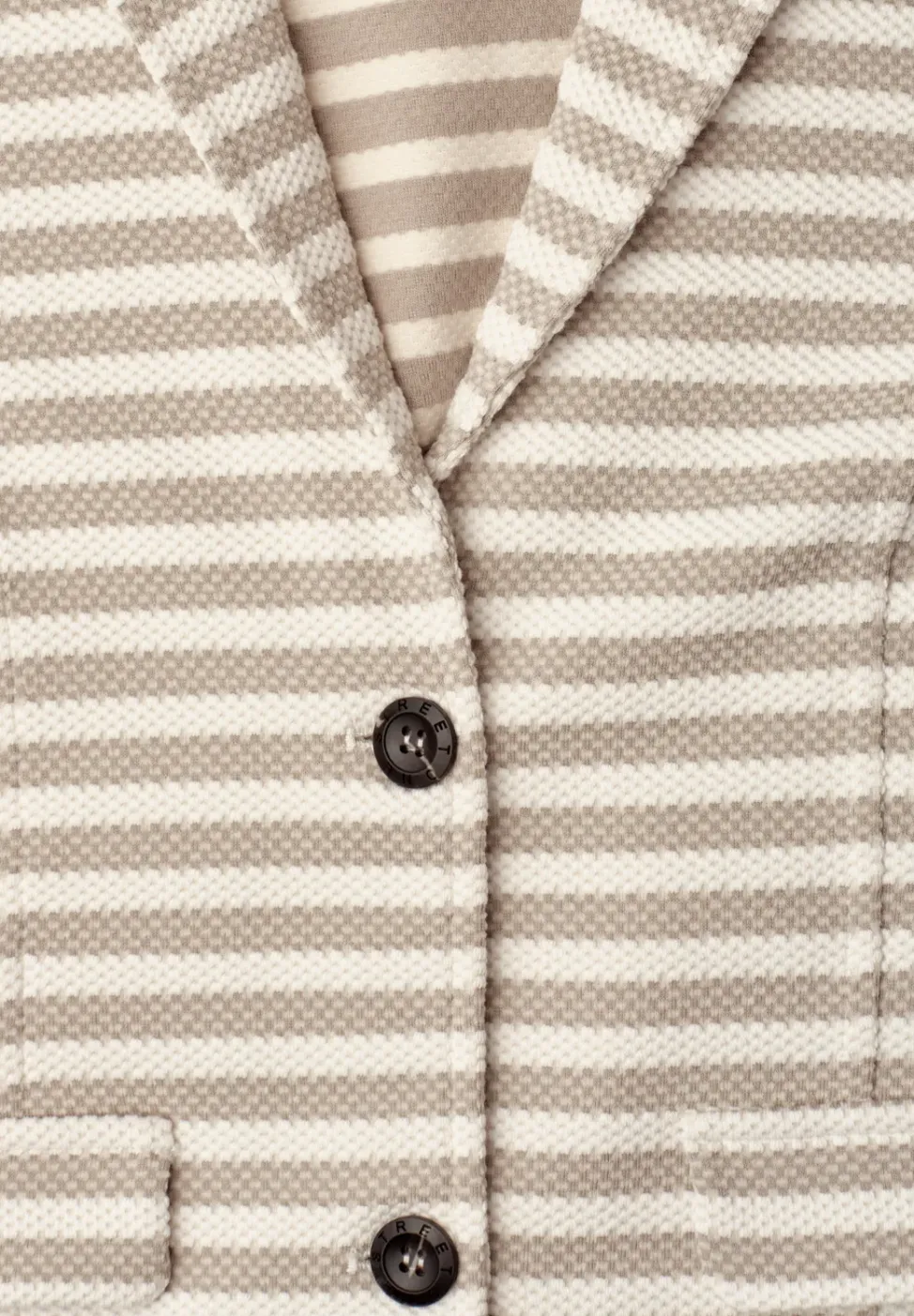 Basic Blazer mit Knöpfen und Streifen