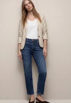 Basic Blazer mit Knöpfen und Streifen