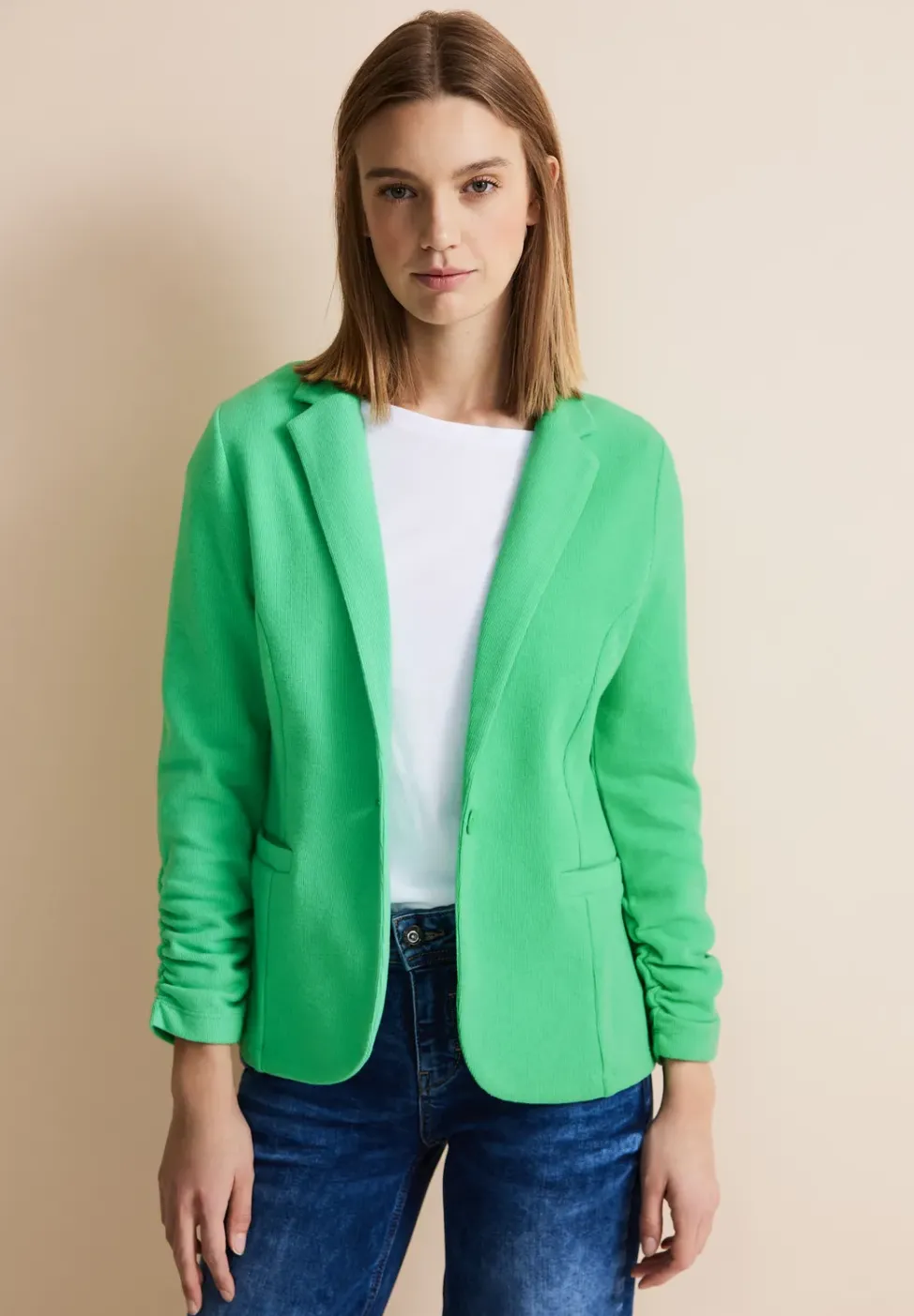 Basic Blazer mit Raffungen