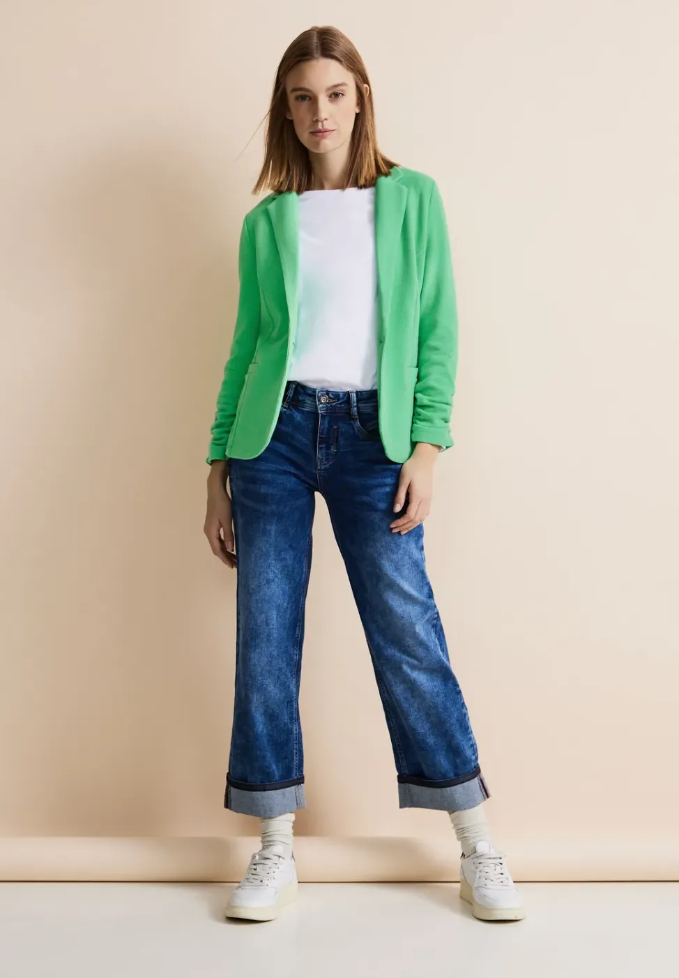 Basic Blazer mit Raffungen