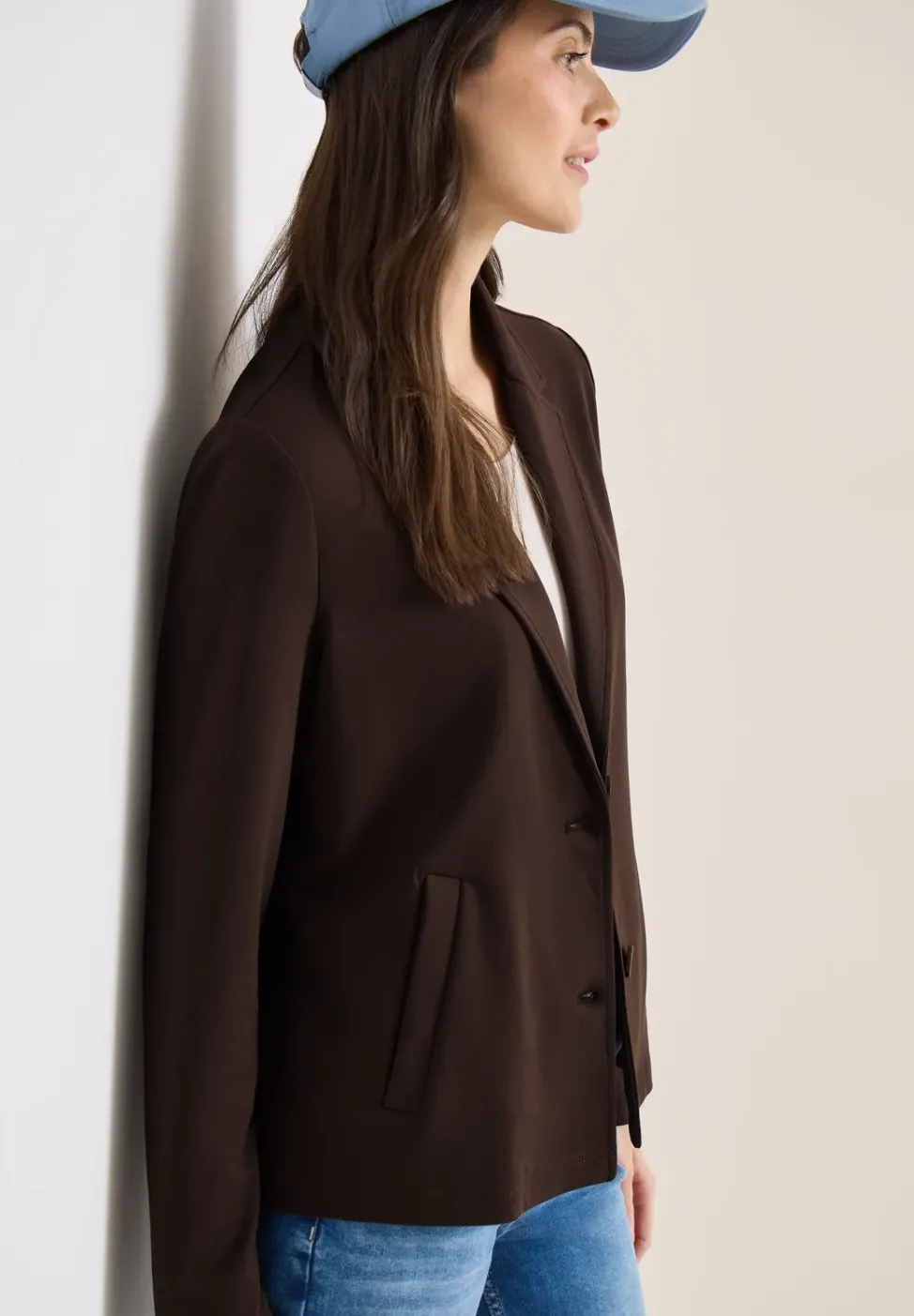 Basic Blazer mit Reverskragen