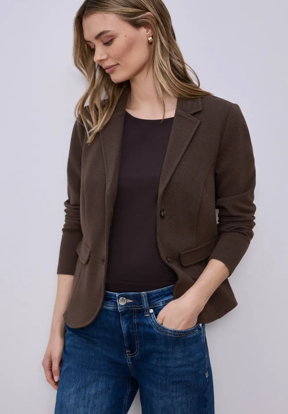 Basic Blazer mit Reverskragen