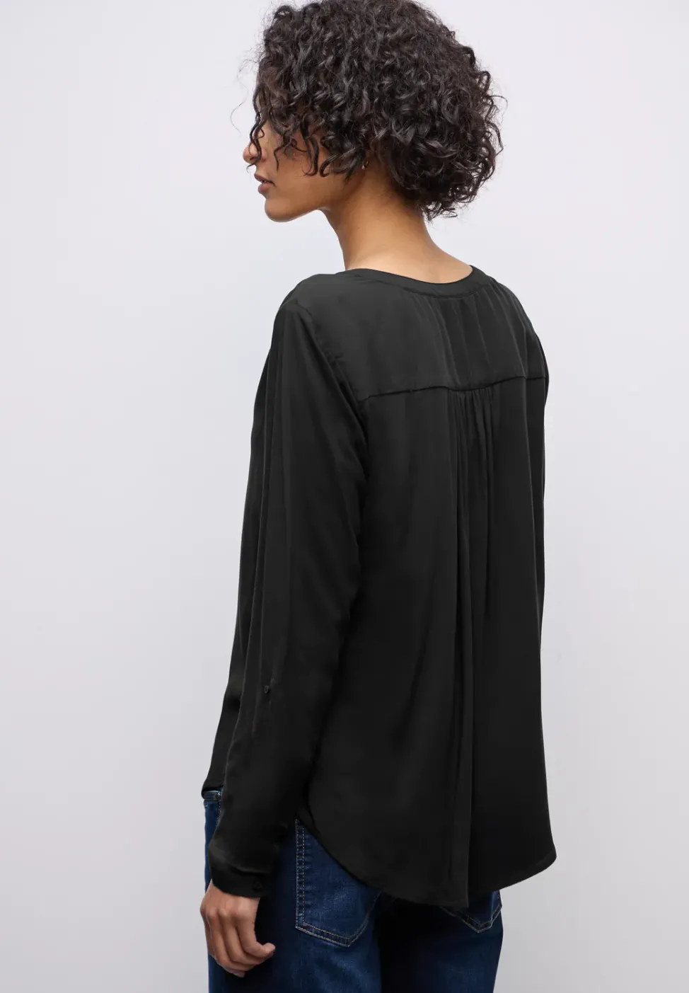 Basic Bluse in Unifarbe