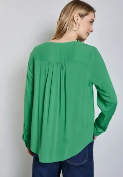 Basic Bluse in Unifarbe