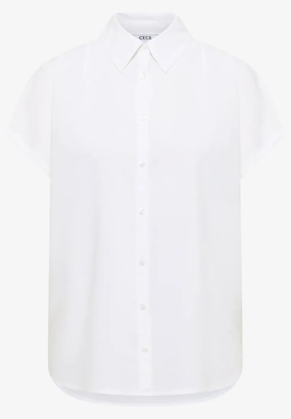Basic Bluse mit Hemdkragen in Unifarbe