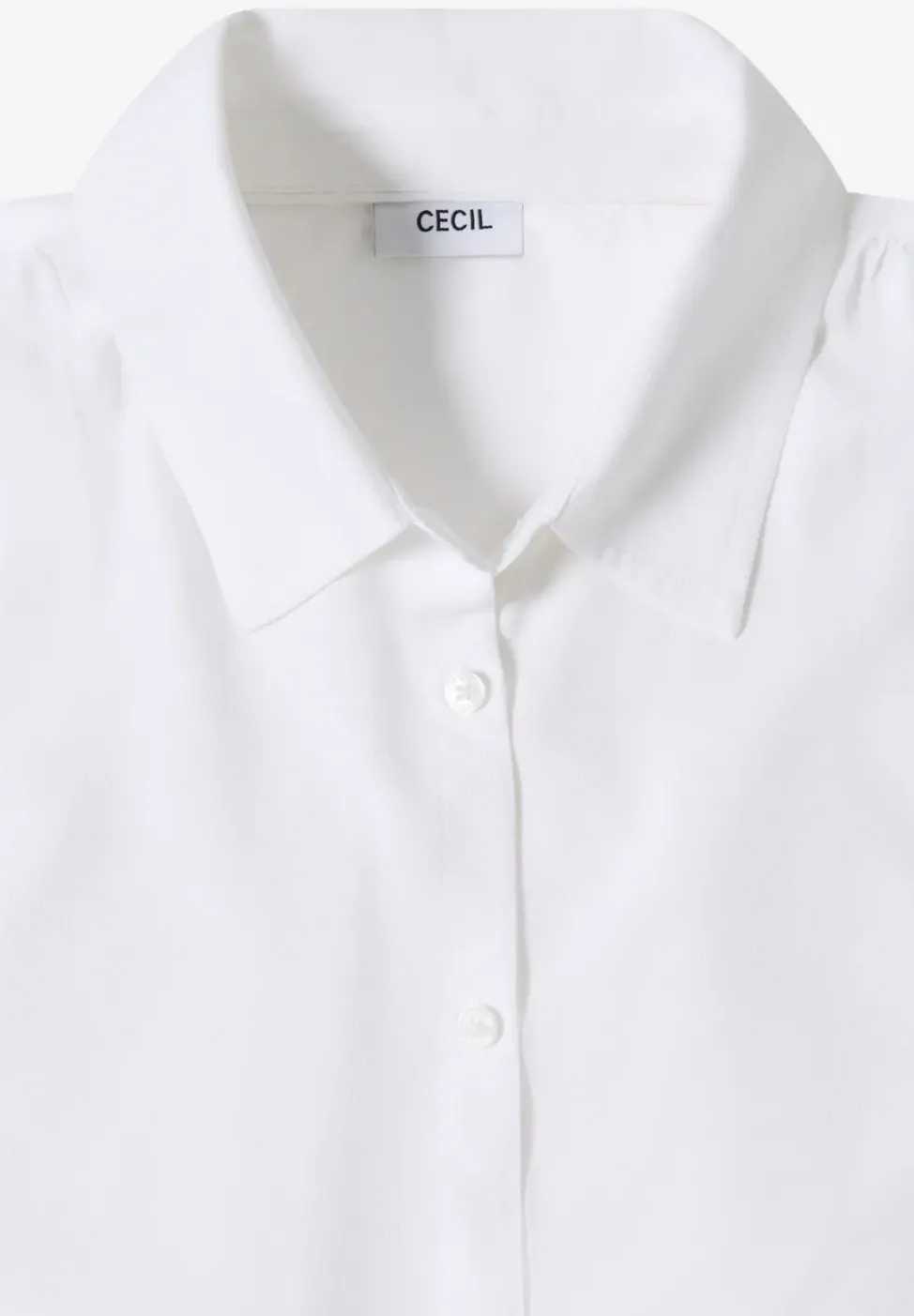 Basic Bluse mit Hemdkragen in Unifarbe