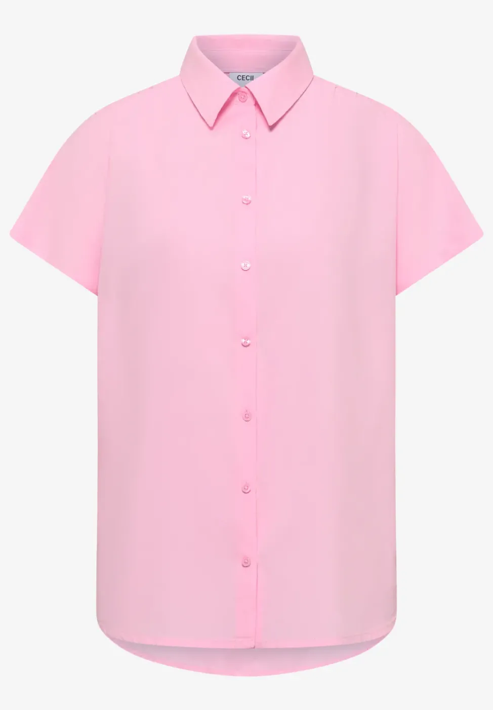 Basic Bluse mit Hemdkragen in Unifarbe