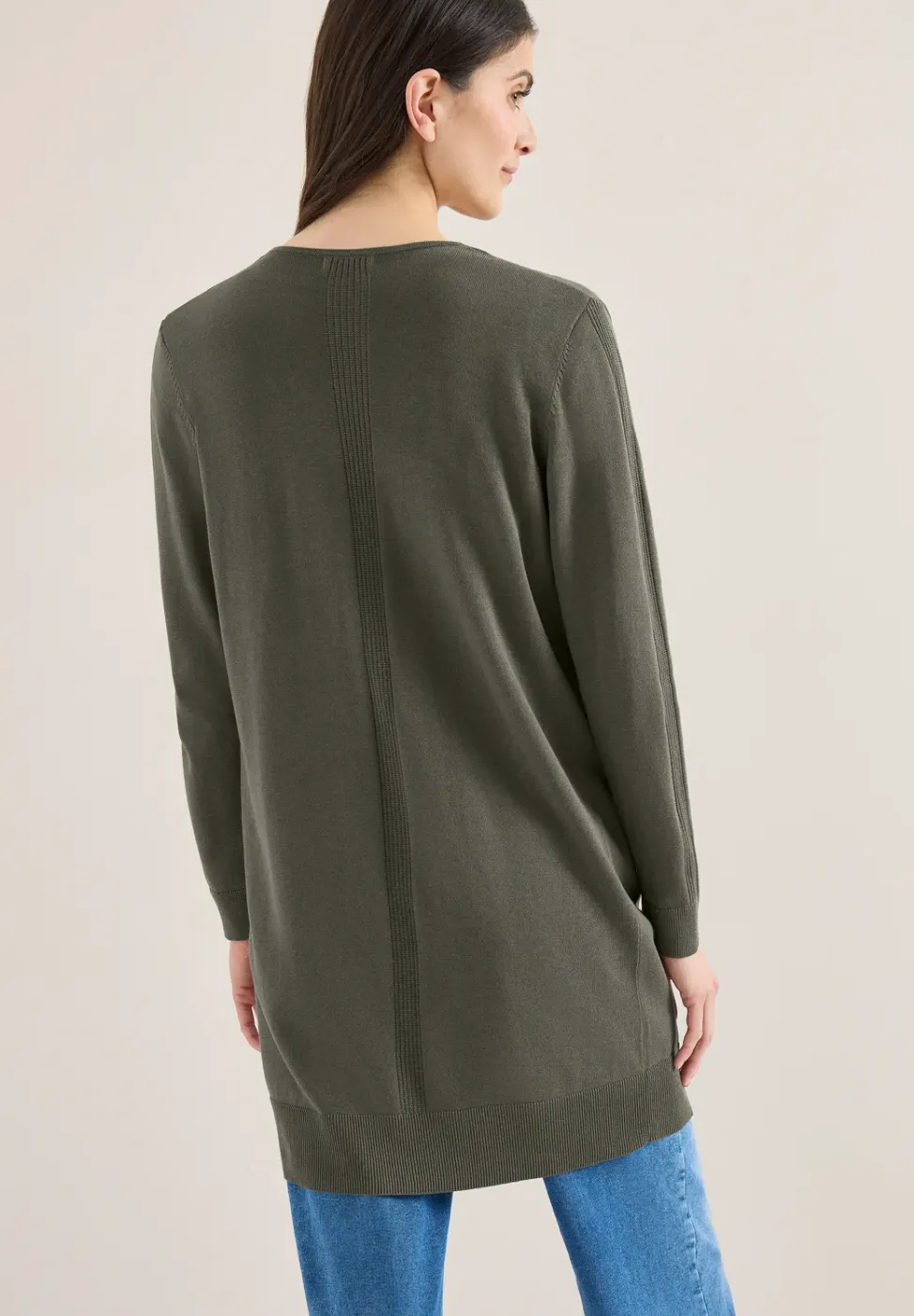 Basic Cardigan in langer Passform