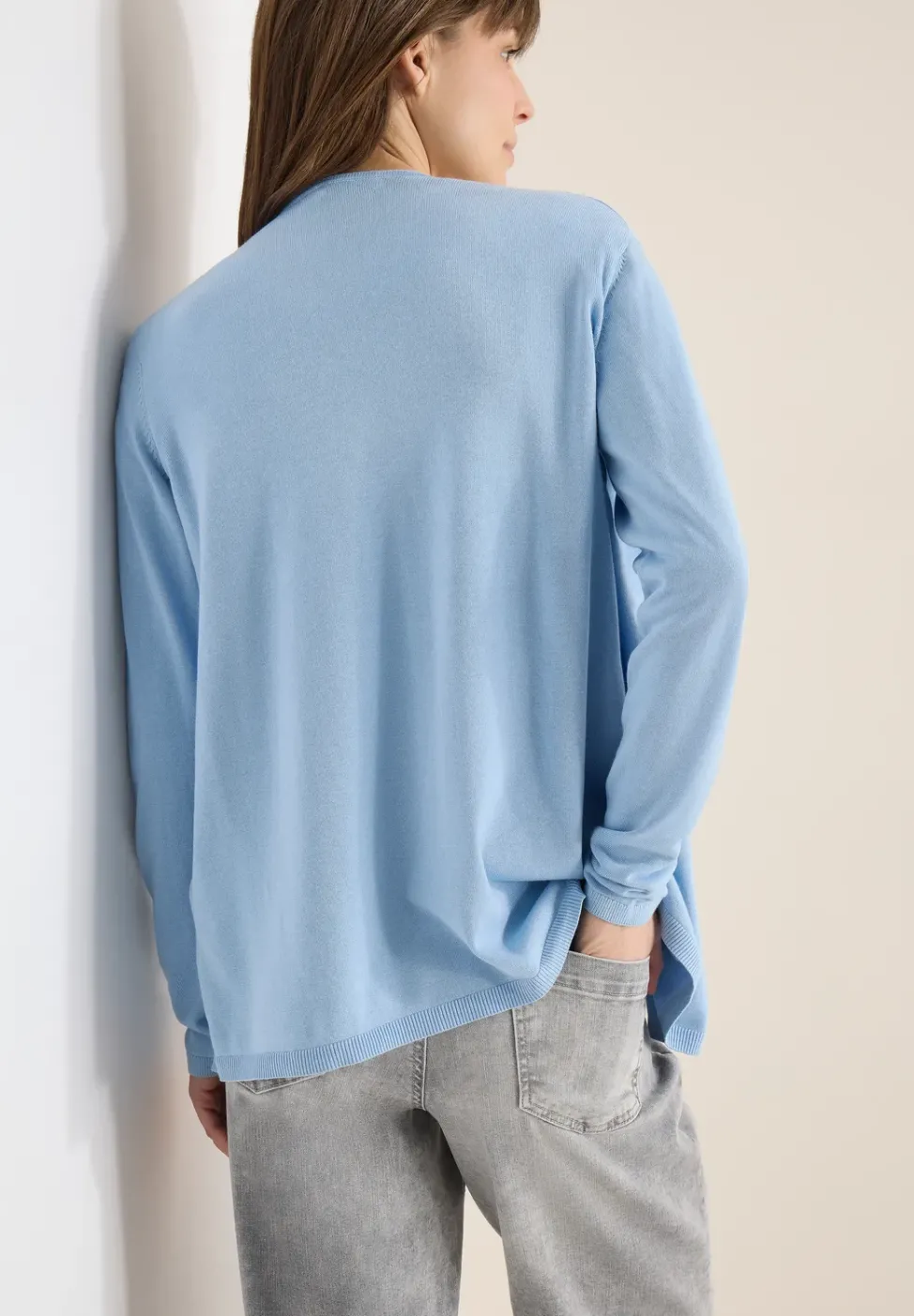 Basic Cardigan in offener Passform