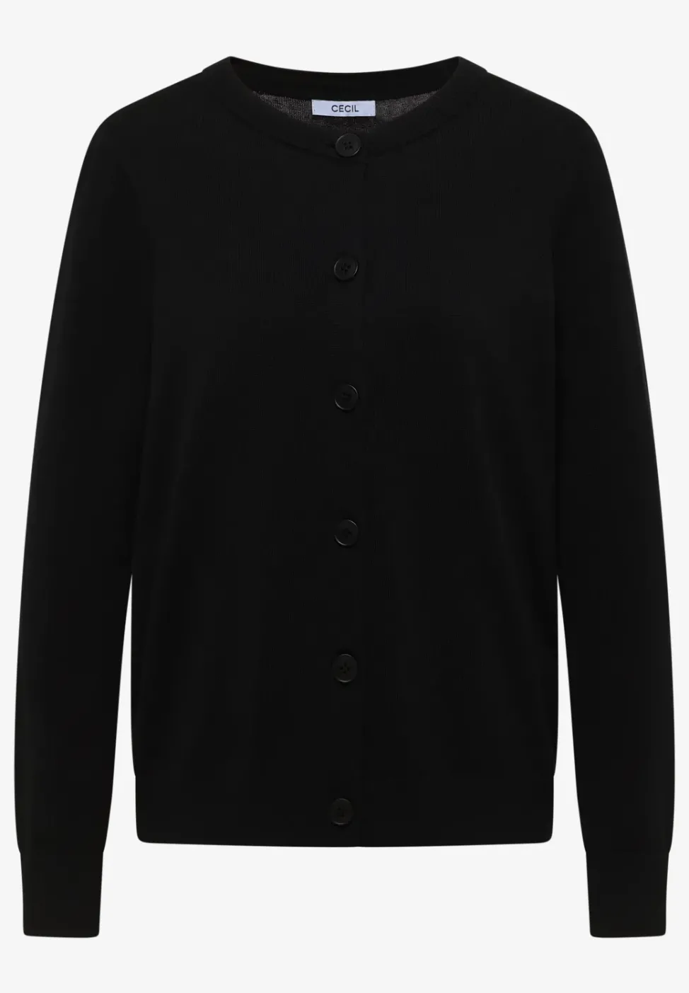 Basic Cardigan mit Rundhals
