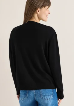 Basic Cardigan mit Rundhals