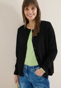 Basic Cardigan mit Rundhals