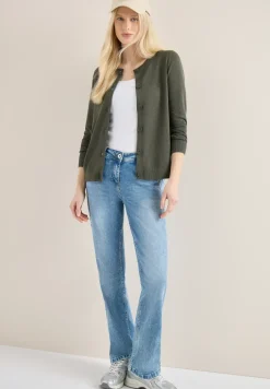 Basic Cardigan mit Rundhals