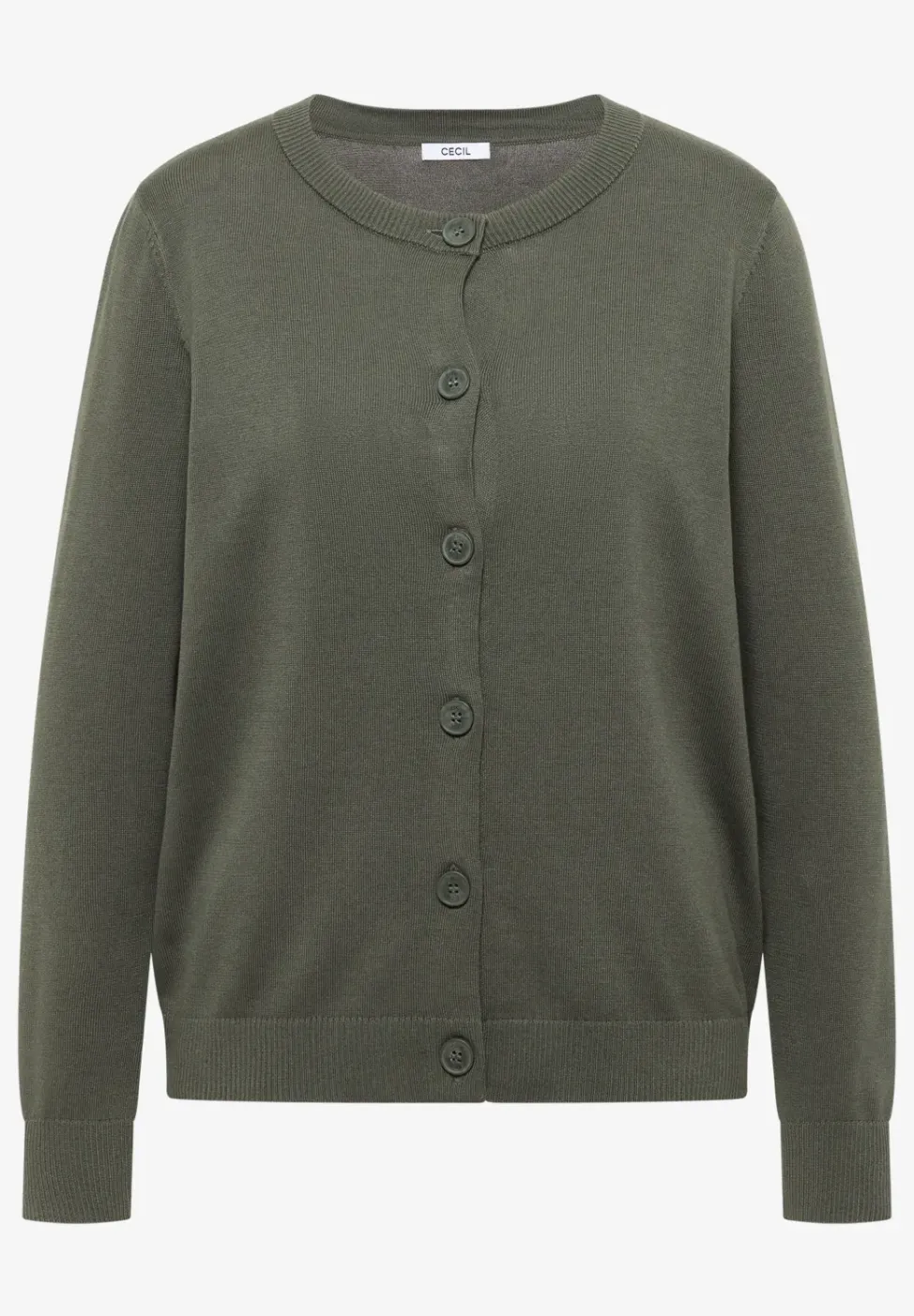 Basic Cardigan mit Rundhals