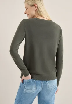 Basic Cardigan mit Rundhals