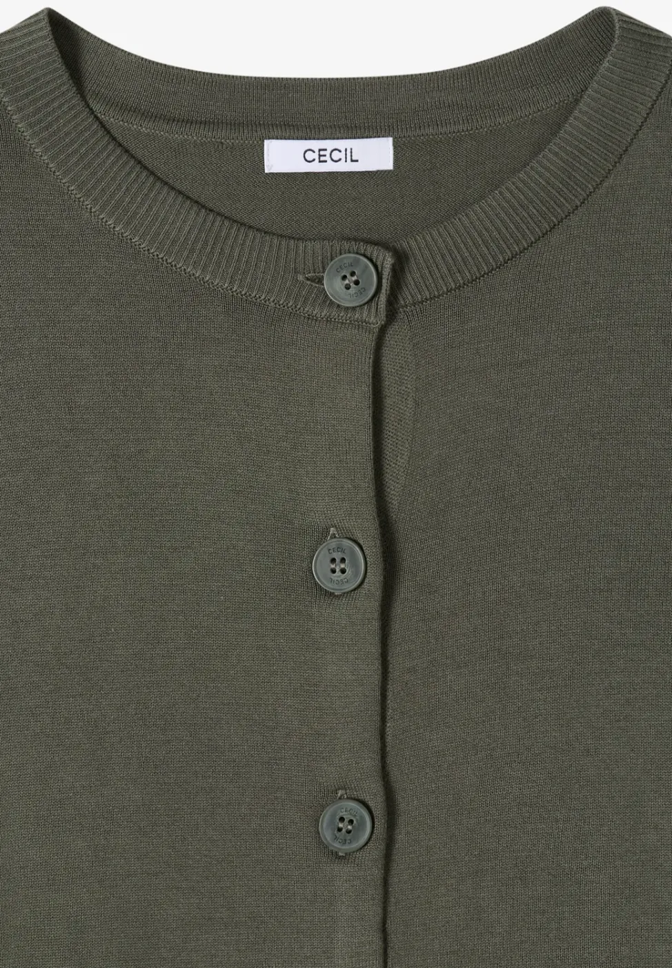 Basic Cardigan mit Rundhals