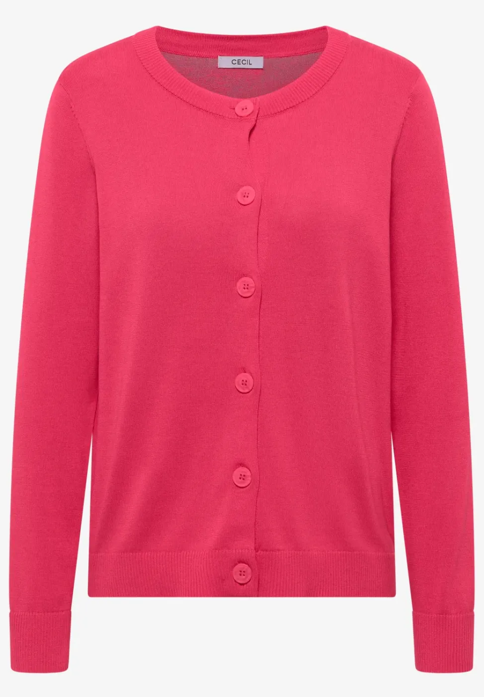 Basic Cardigan mit Rundhals