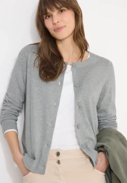 Basic Cardigan mit Rundhals