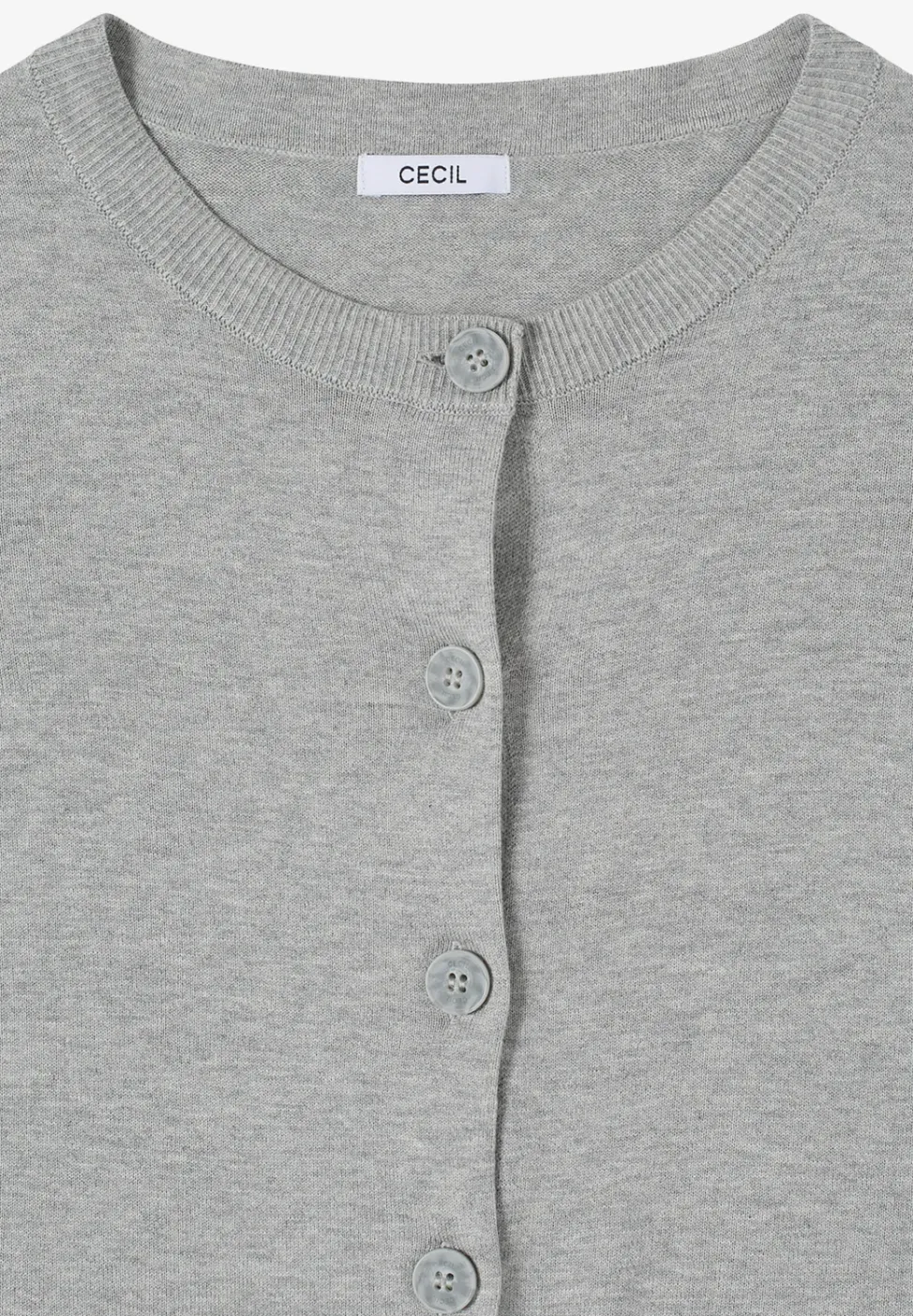 Basic Cardigan mit Rundhals