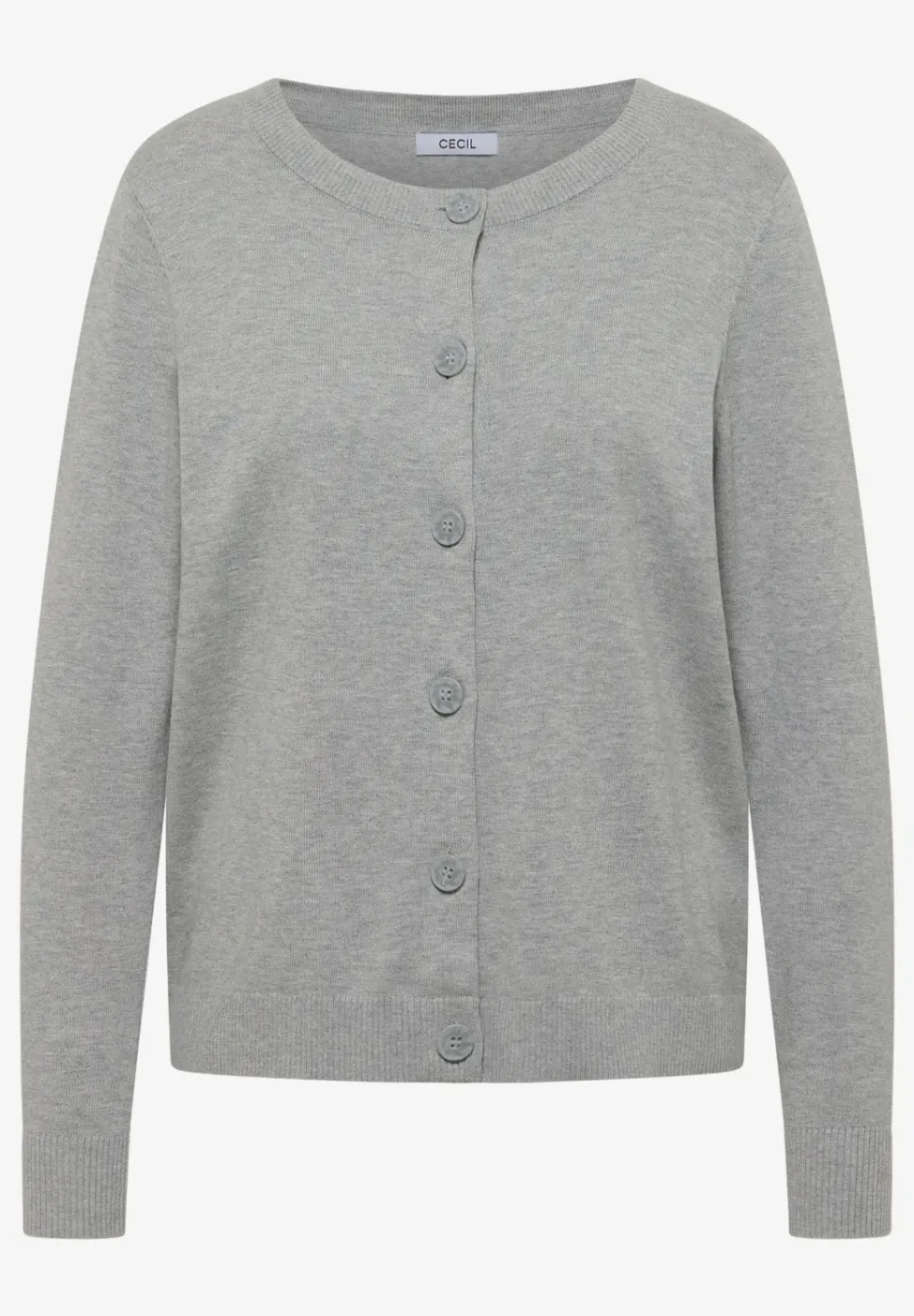 Basic Cardigan mit Rundhals