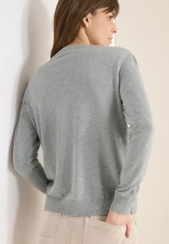 Basic Cardigan mit Rundhals