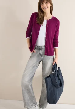Basic Cardigan mit Rundhals