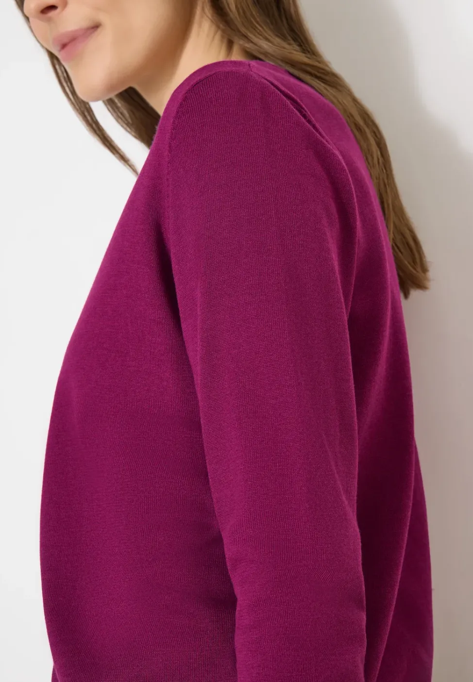 Basic Cardigan mit Rundhals