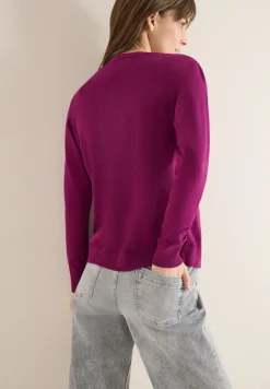 Basic Cardigan mit Rundhals