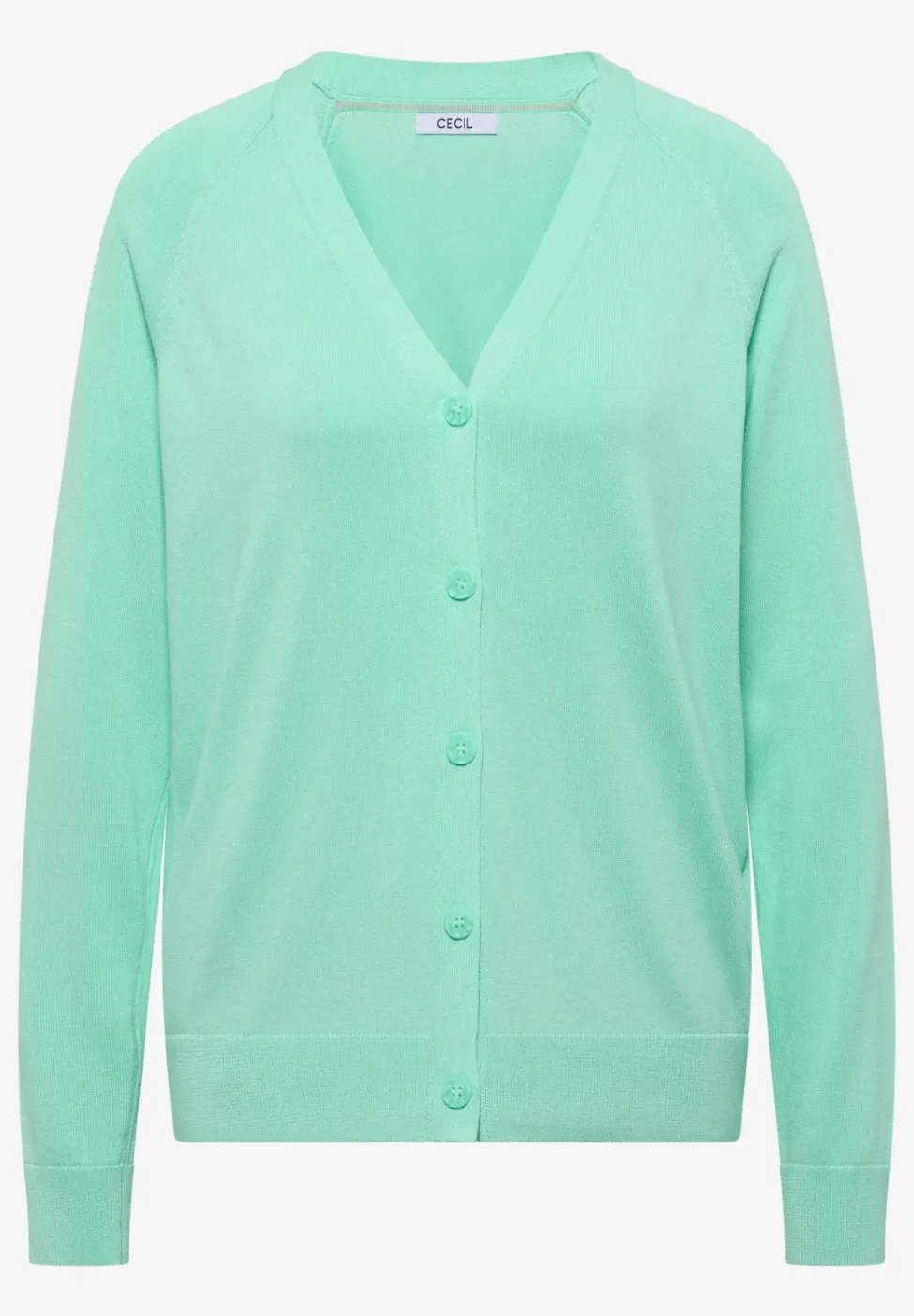 Basic Cardigan mit V-Neck und Knöpfen