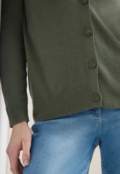 Basic Cardigan mit V-Neck und Knöpfen