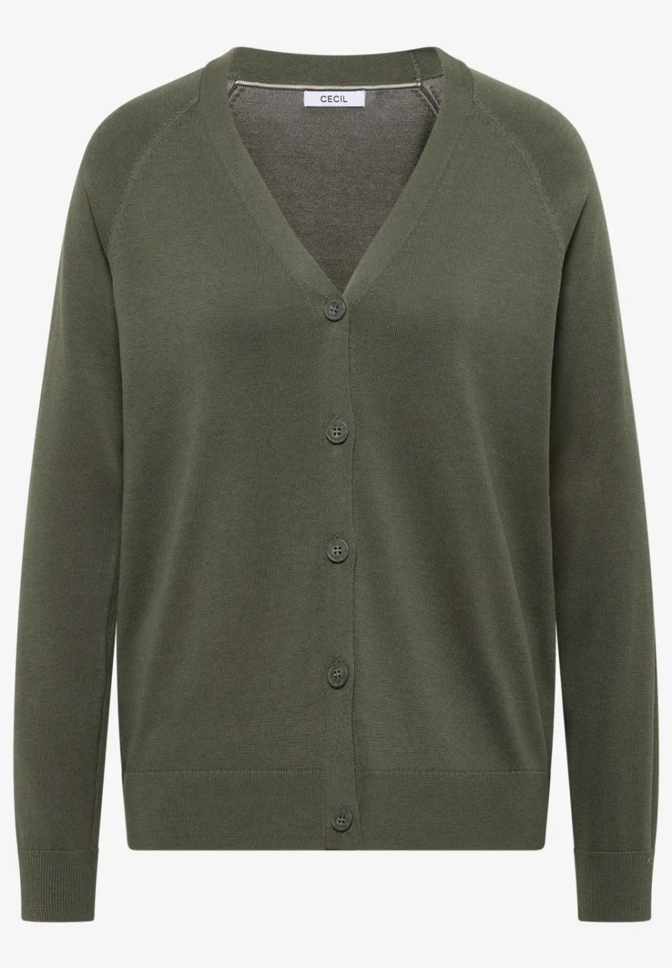 Basic Cardigan mit V-Neck und Knöpfen