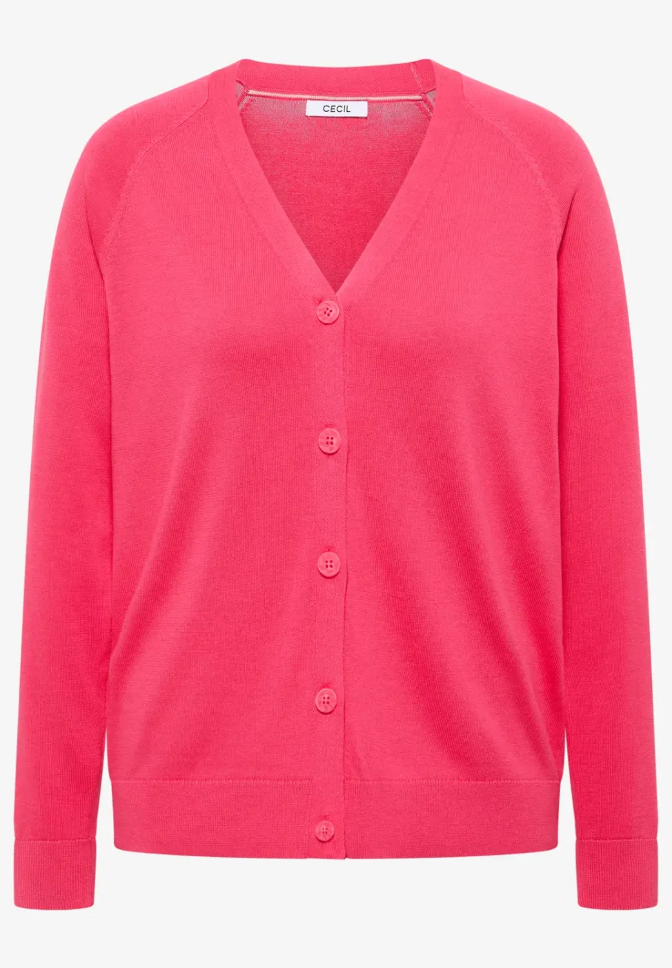 Basic Cardigan mit V-Neck und Knöpfen