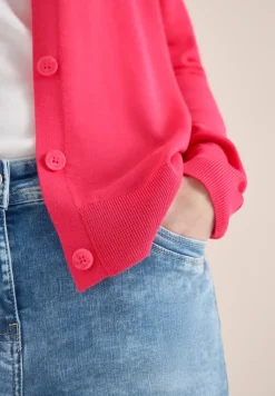 Basic Cardigan mit V-Neck und Knöpfen