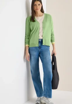 Basic Cardigan mit V-Neck und Knöpfen