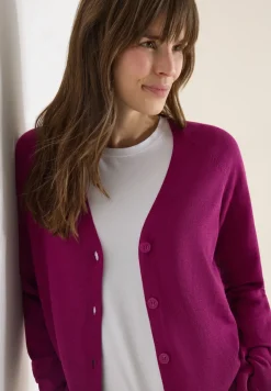 Basic Cardigan mit V-Neck und Knöpfen