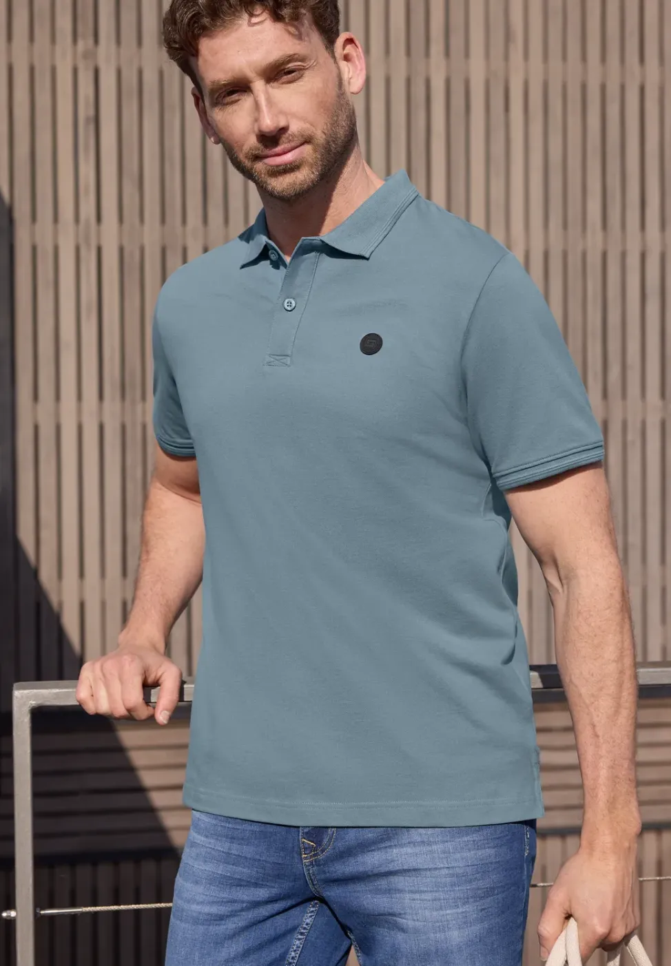Basic Komfort-Poloshirt mit Kurzarm