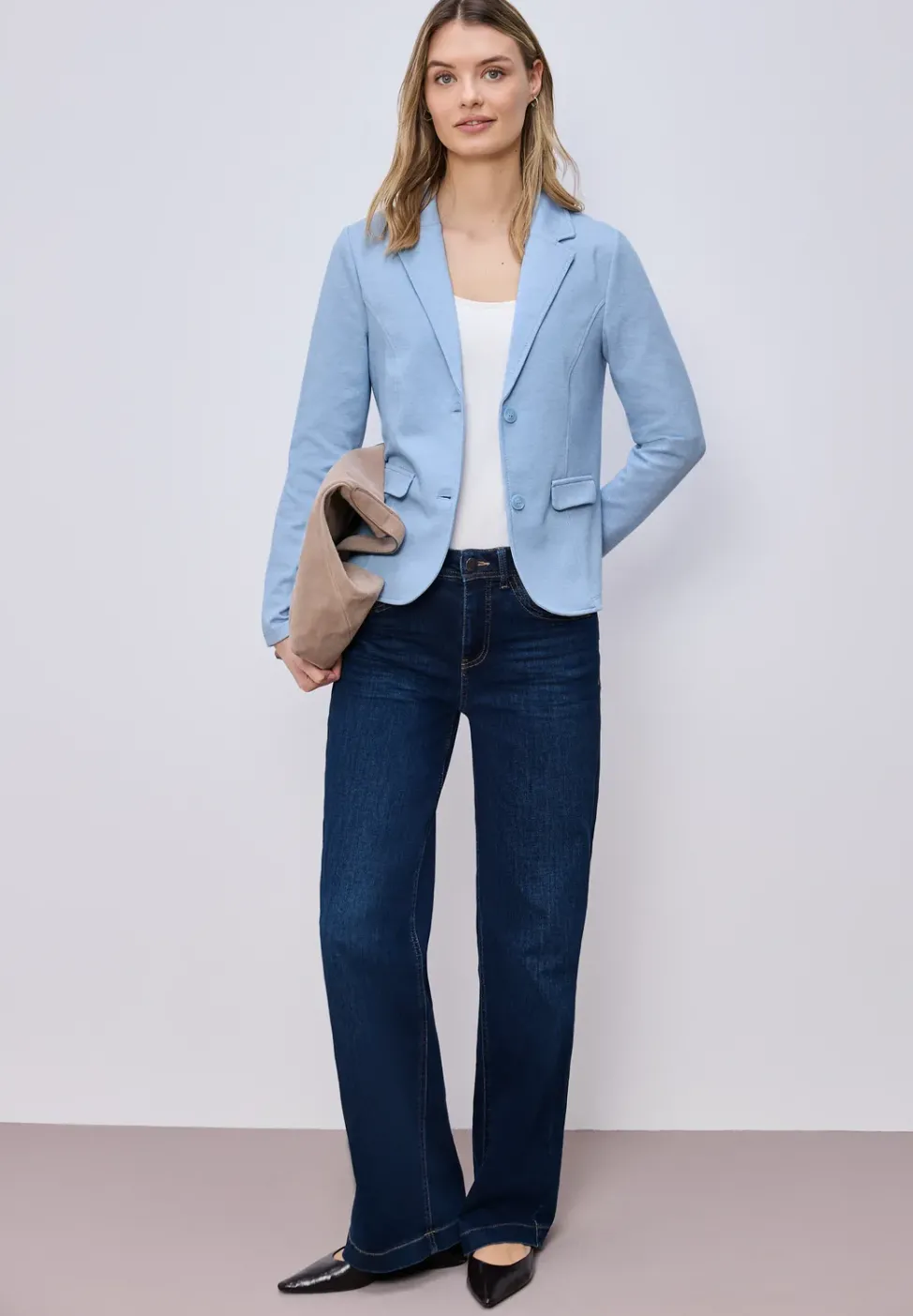 Basic Piqué Blazer