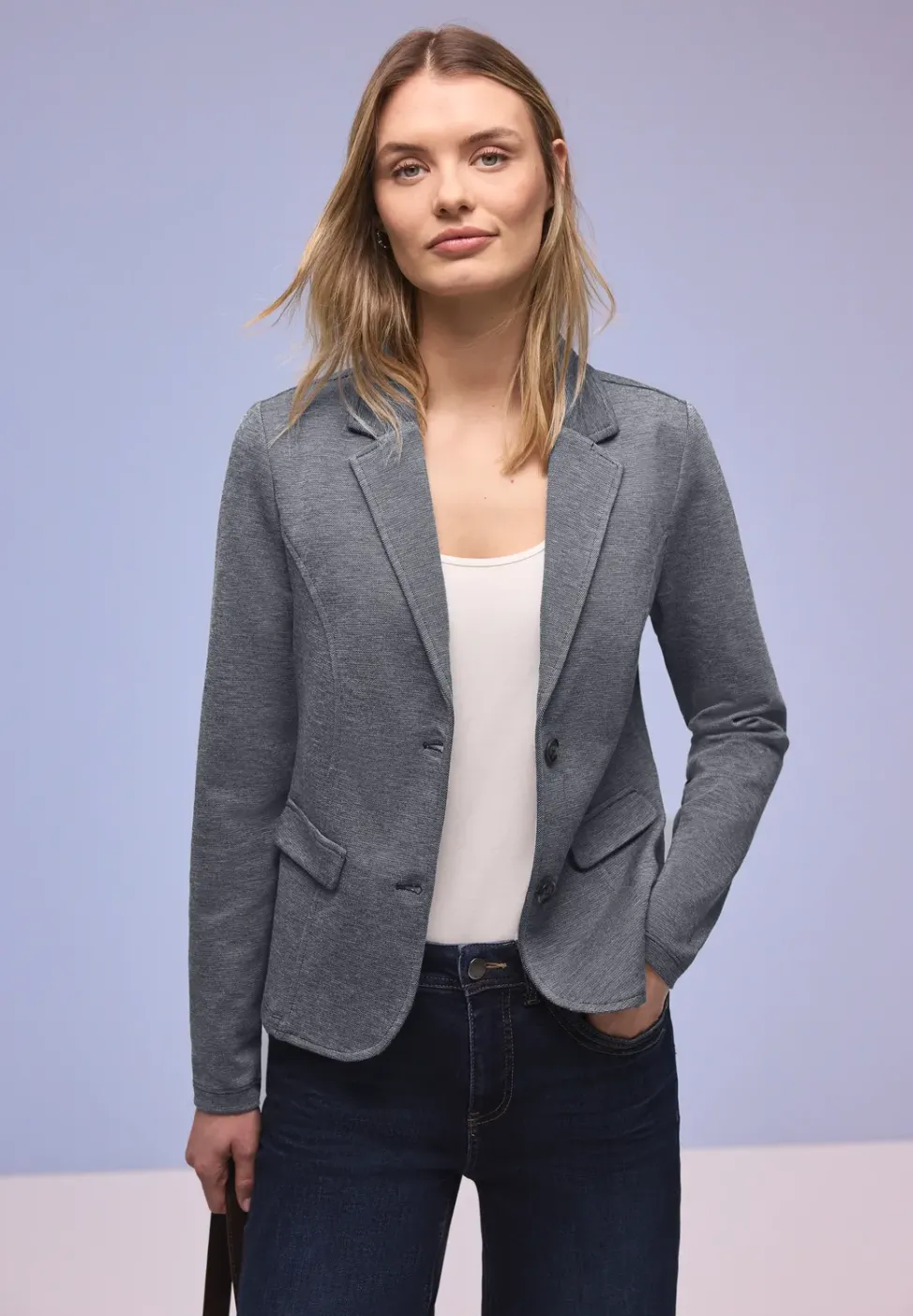 Basic Piqué Blazer