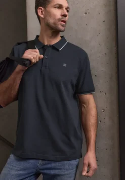 Basic Piqué Poloshirt mit Kontrastdetail