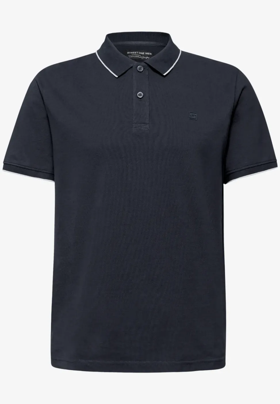 Basic Piqué Poloshirt mit Kontrastdetail