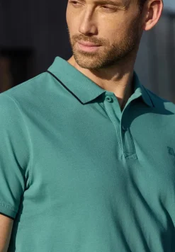 Basic Piqué Poloshirt mit Kontrastdetail