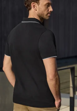 Basic Piqué Poloshirt mit Kontrastdetail