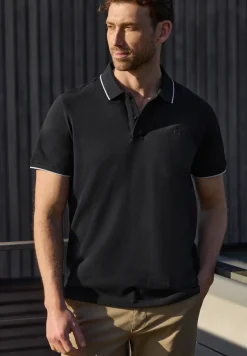 Basic Piqué Poloshirt mit Kontrastdetail