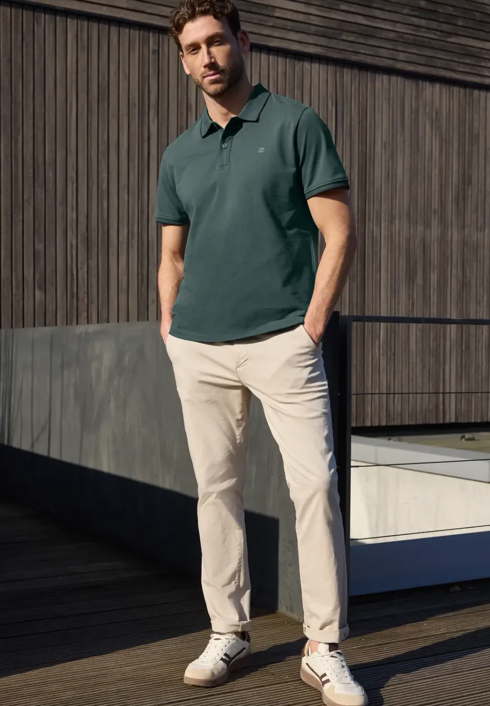 Basic Piqué Poloshirt mit Kontrastdetail