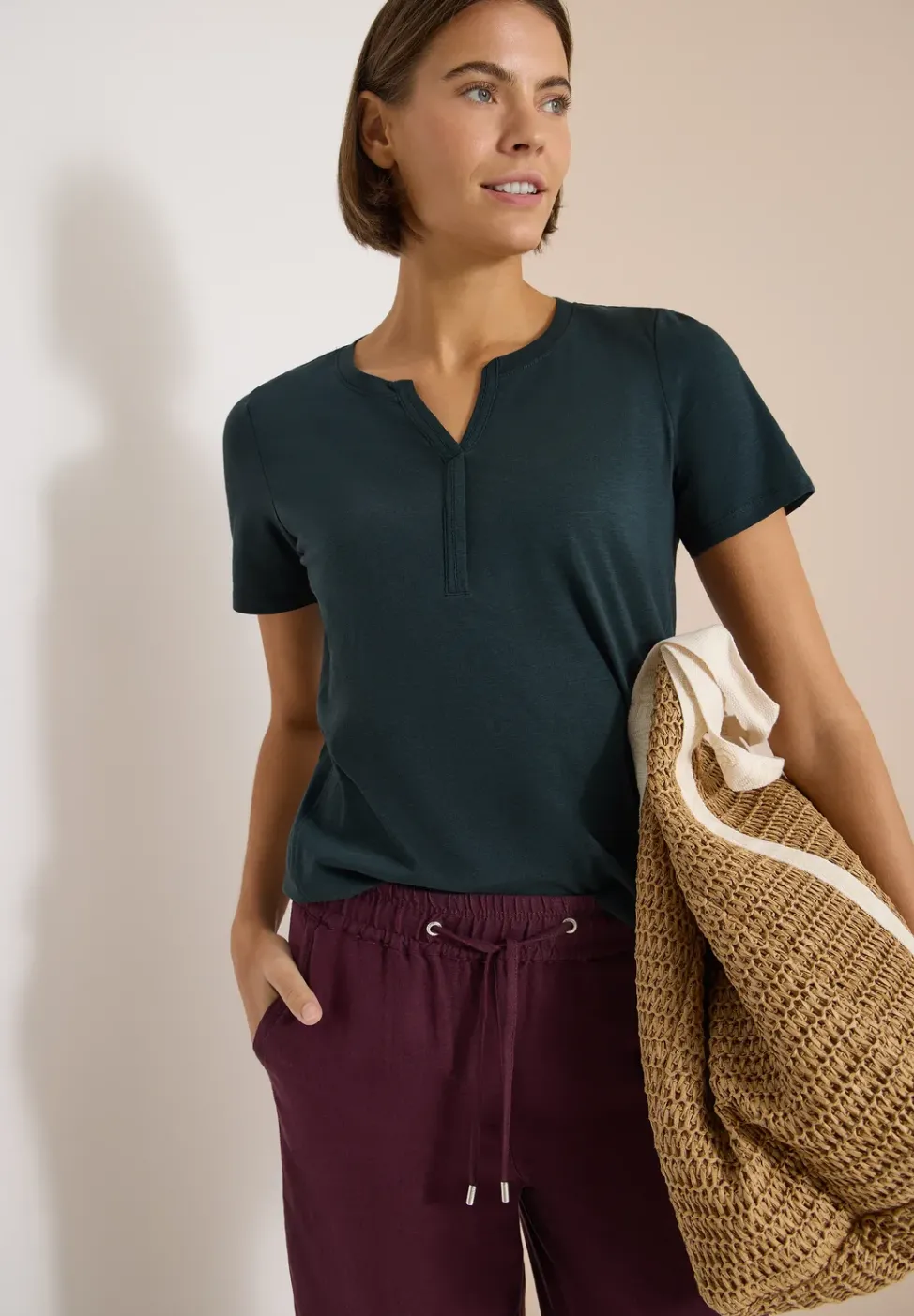 Basic Shirt im Tunika-Look